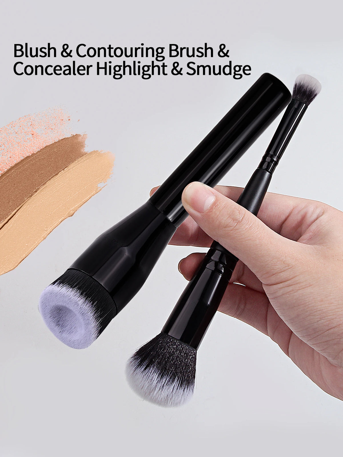 KOSSHOW 2-Pack Double-Head Foundation & Concealer Brush Set Makeup Brush Set QXL