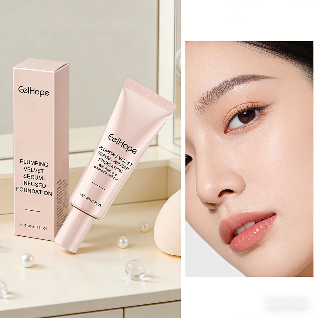 Eelhope Velvet Serum Foundation | Color-Changing Matte Cream Serum Foundation Cream QXL