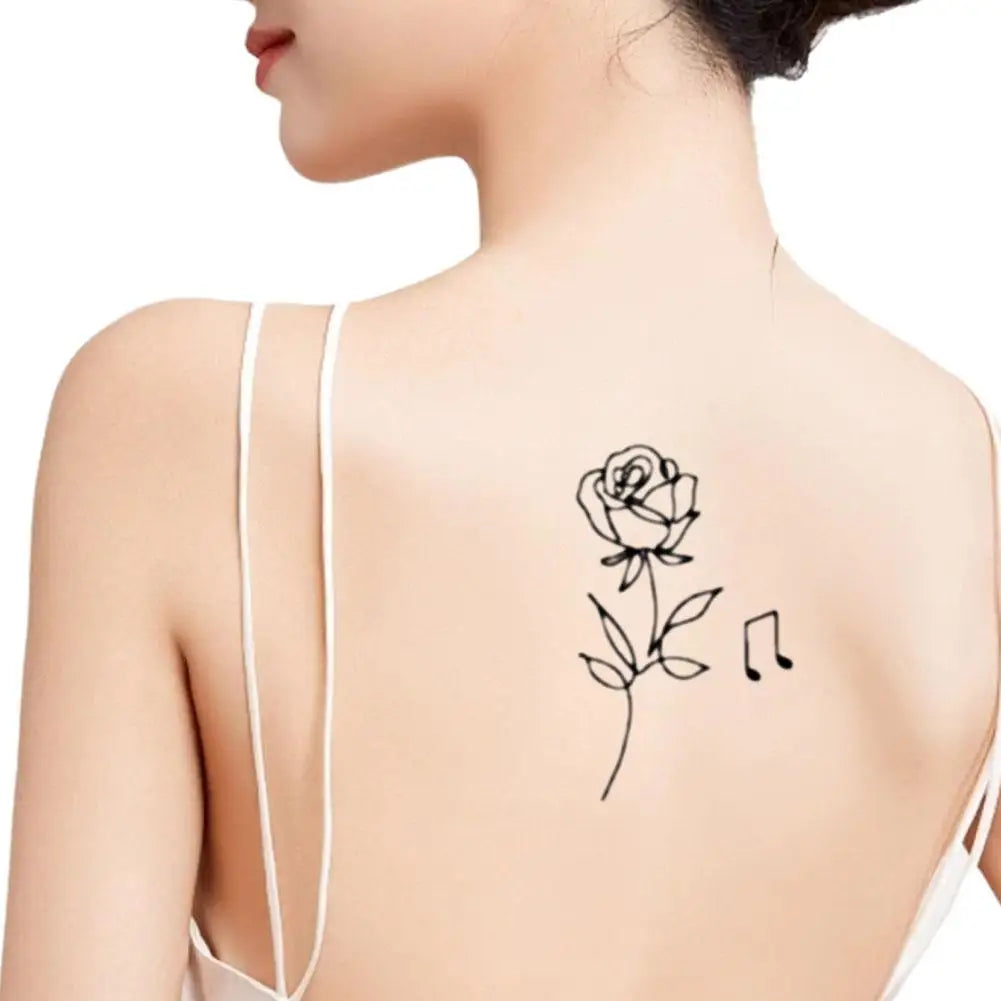 Waterproof Temporary Tattoo Sticker | Black Heart Body Art Temporary Tattoo Sticker QXL