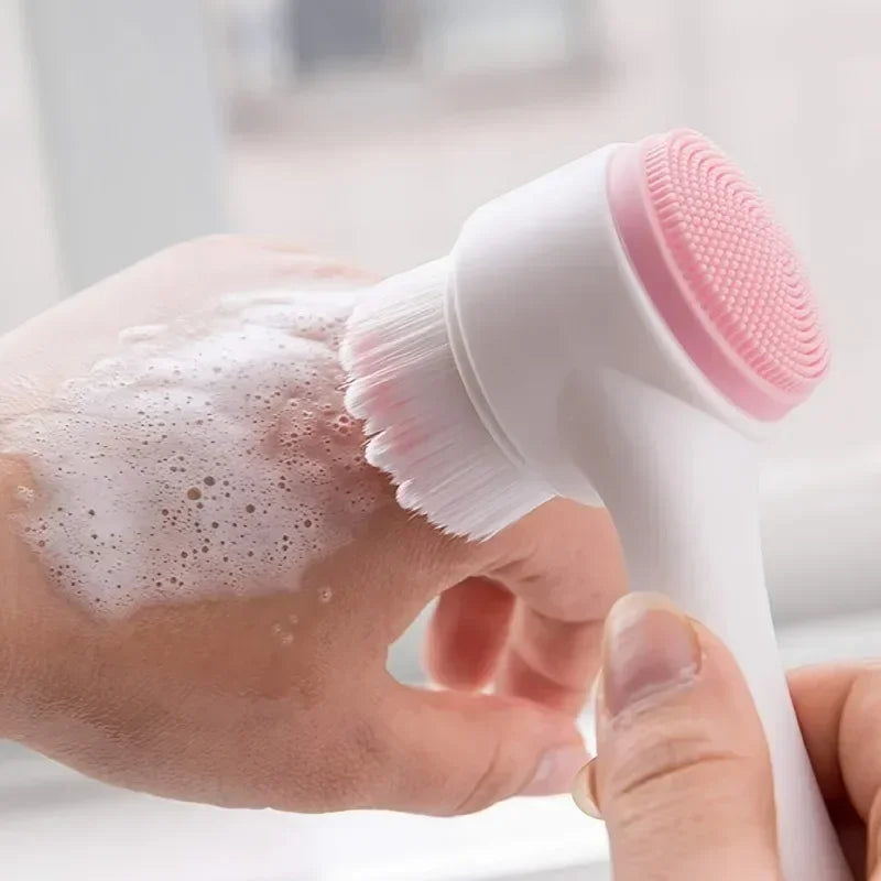 Double-Sided Silicone Face Wash Brush | Deep Cleansing Tool Facial Cleansing Brush QXL