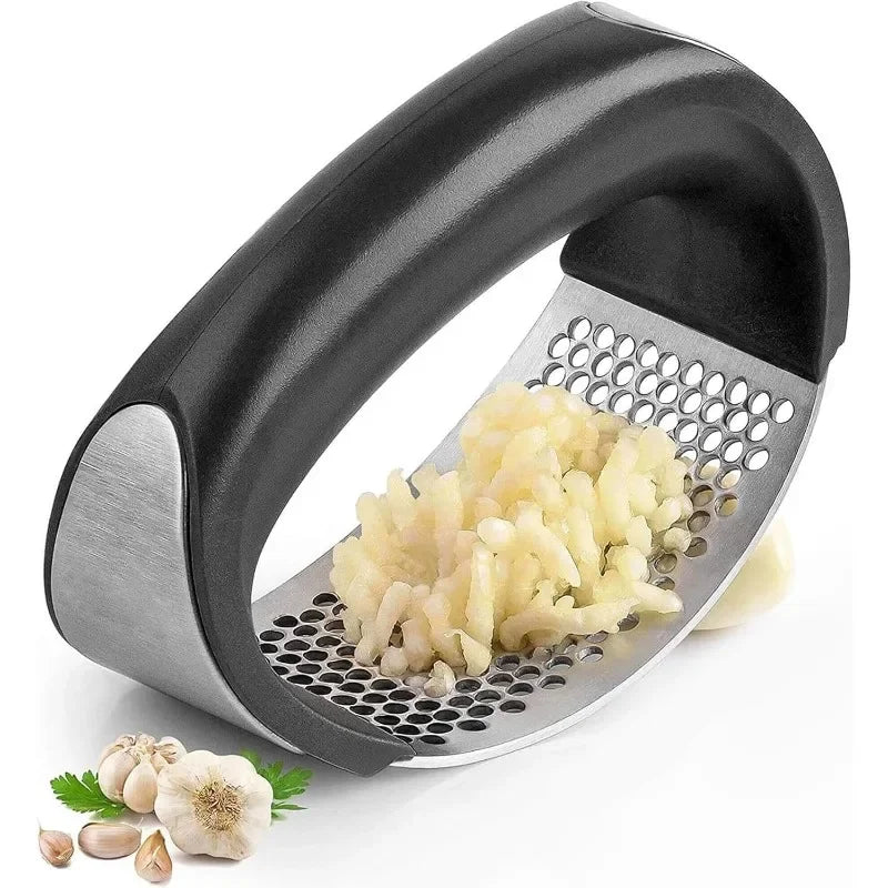 Heavy-Duty Stainless Steel Garlic Press | Lever Crusher Garlic Press QXL