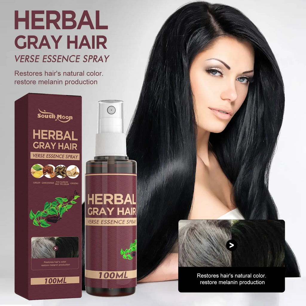 Herbal Black Hair Tonic Spray | Polygonum & Ginseng 100ml Herbal Hair Tonic Spray QXL