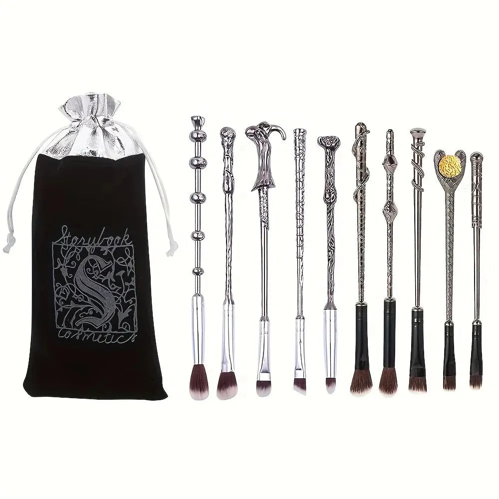 5-Piece Wand Makeup Brush Set | Soft Bristles & Metal Handles Makeup Brush Set QXL