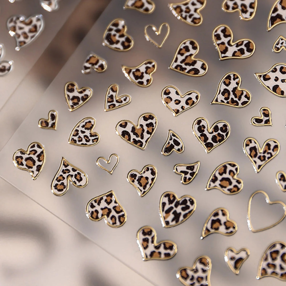5D Leopard Print Y2K Nail Art Stickers | Self-Adhesive Decals Nail Art Stickers QXL