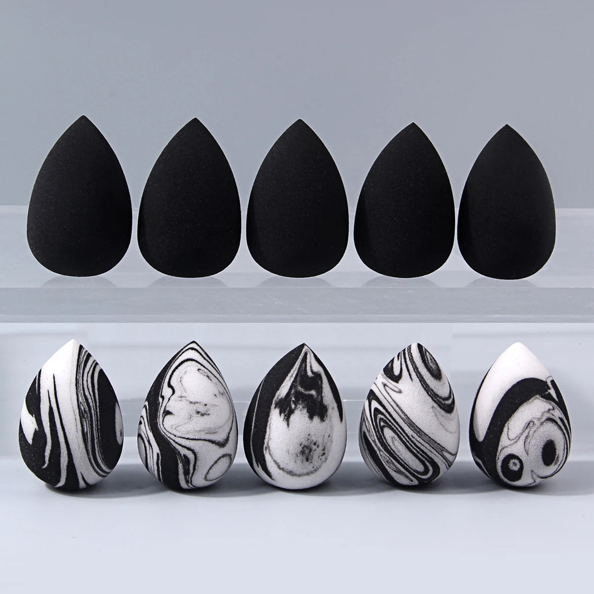 10-Pack Mini Makeup Sponges | Teardrop PU Blender Set Makeup Sponge Set QXL