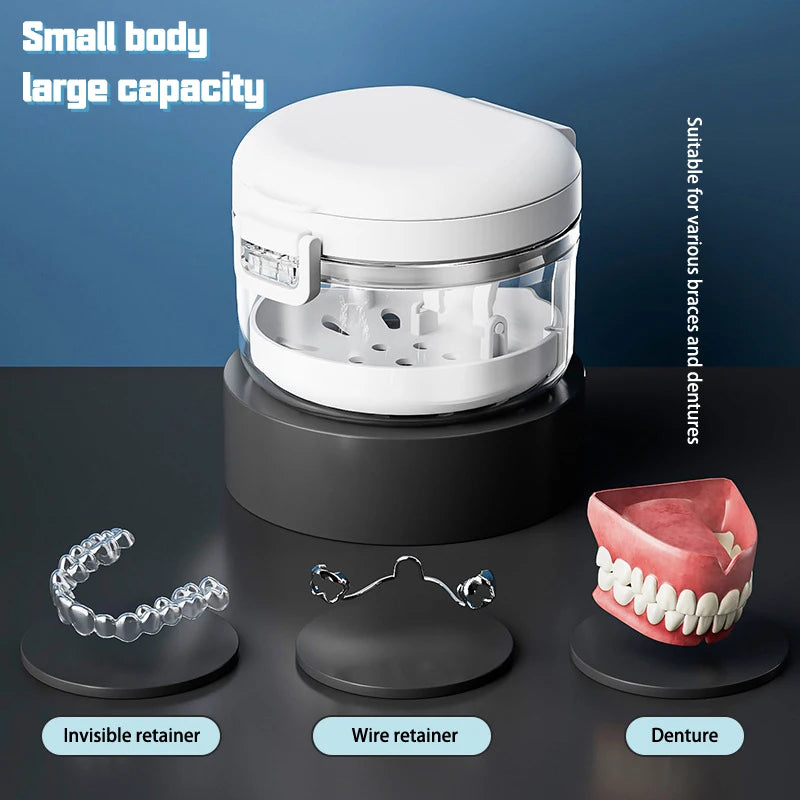 Portable Retainer & Aligner Soaking Case with Filter | YOVIP Retainer Soaking Case QXL