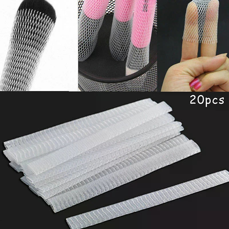 20-Pack Mesh Makeup Brush Guard Net Protectors | Travel Brush Guard Protector QXL