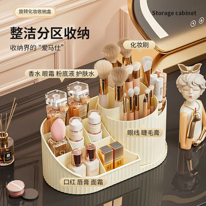 Rotating Makeup Brush & Cosmetic Desktop Organizer Makeup Brush Organizer QXL