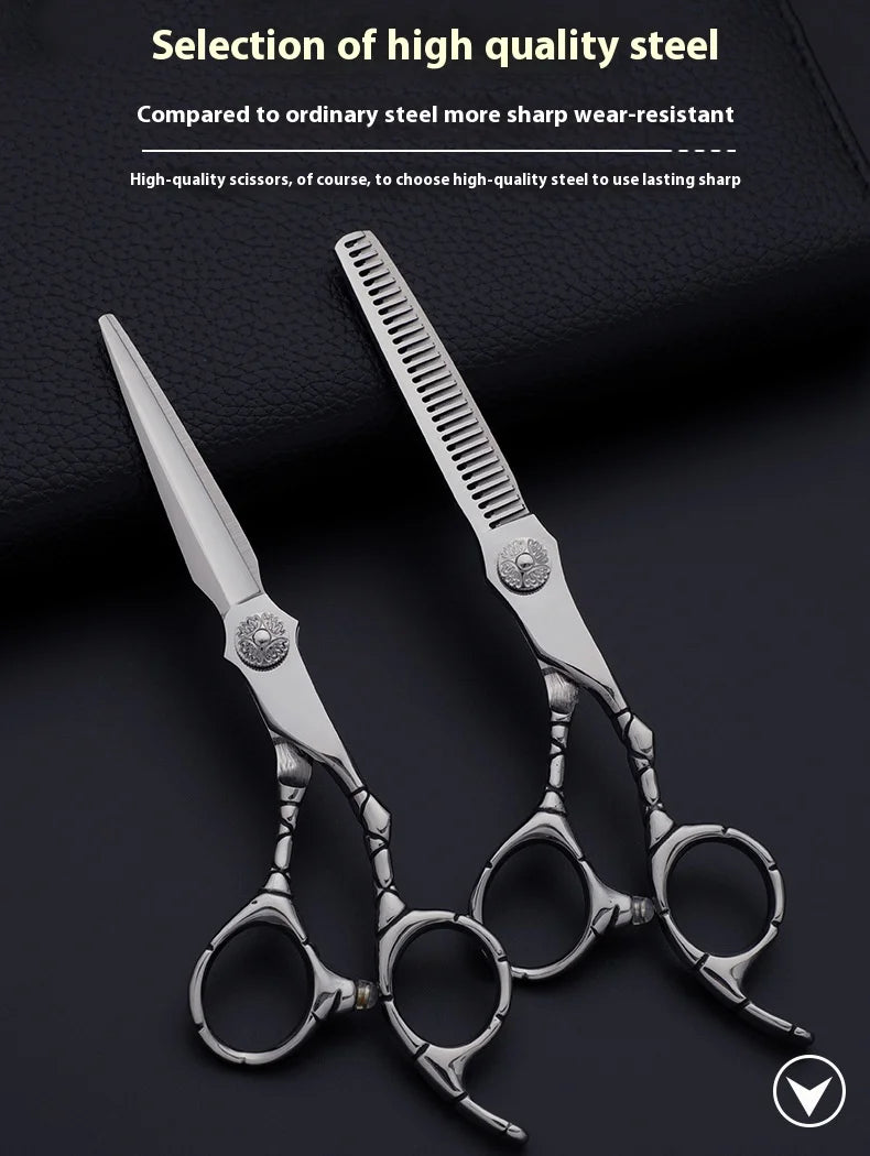 Professional 6" Barber Thinning & Precision Scissors Set Barber Scissors Set QXL