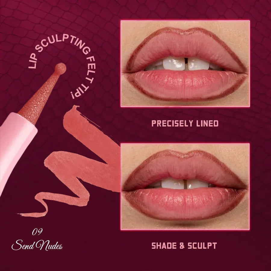 Matte Liquid Lip Liner – 12 Colors, Waterproof & Long-Lasting Liquid Lip Liner QXL