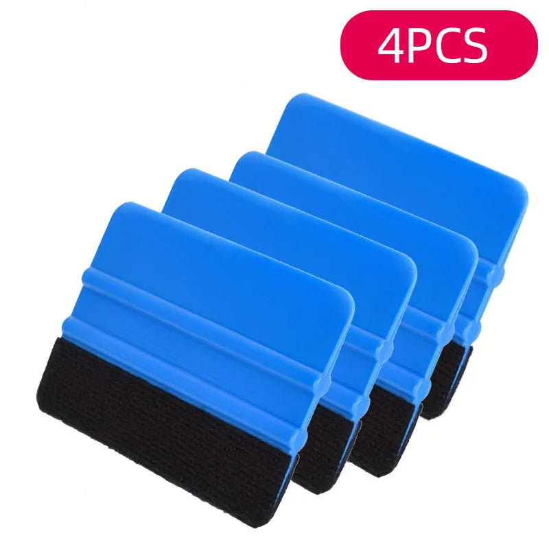 Car Vinyl Wrap Squeegee Scraper | Suede Felt Film Tool Car Wrap Tool QXL 4pcs