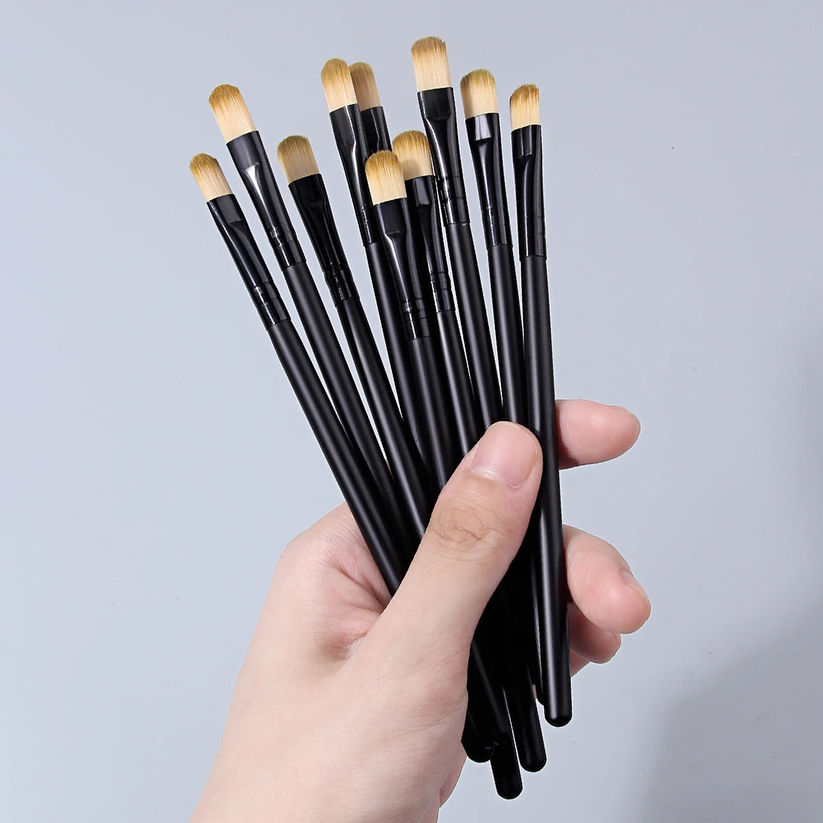 KOSSHOW 10-Pc Eyeshadow Brush Set | Soft Nylon Eye Brushes Eyeshadow Brush Set QXL