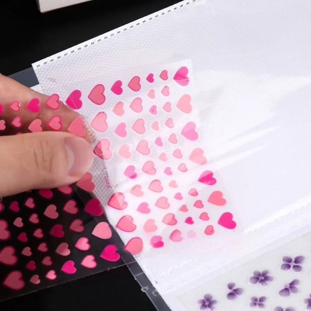 Transparent Nail Tip Storage Book | 40/80 Slots PVC Album Nail Art Storage Book QXL