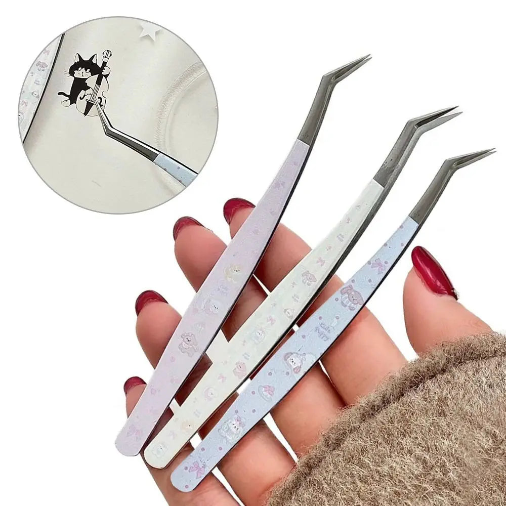 Anti-Static Curved Eyelash Extension Tweezers | Stainless Steel Eyelash Tweezers QXL