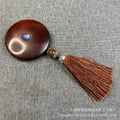Sandalwood Pocket Mirror with Tassels | Retro Compact Gift Compact Pocket Mirror QXL Sandalwood Mirror