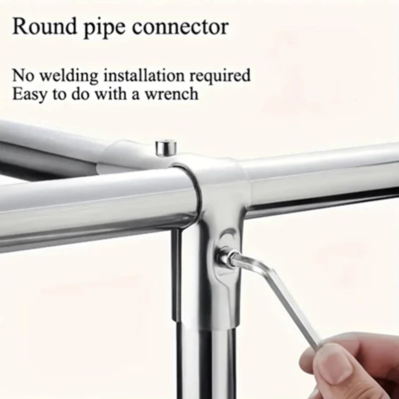 5-Pack 25mm Stainless Steel Structural Pipe Tube Connectors Pipe Tube Connectors QXL