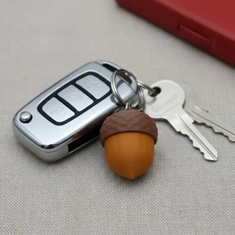 Acorn Clicker Fidget Keychain | Resin Sensory Button Toy Fidget Clicker Keychain QXL
