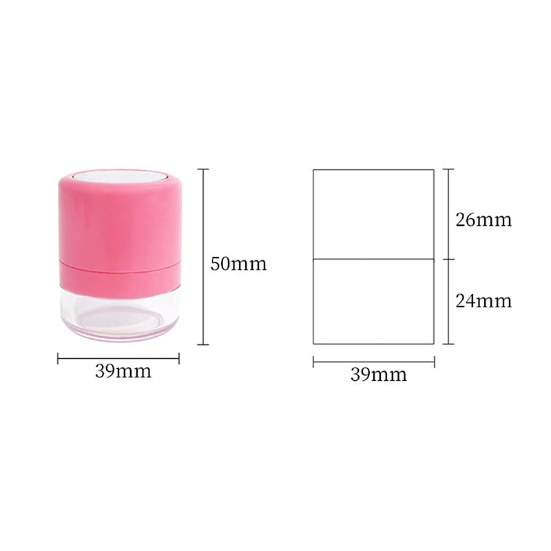 Mini Refillable Loose Powder Jar with Puff, Sifter & Mirror Refillable Powder Compact QXL type 5g Rose red