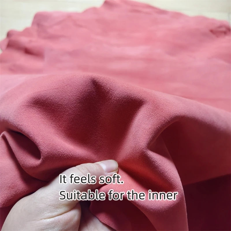 Orange Frosted Sheepskin Leather Fabric 0.6–0.7mm | DIY Craft Leather Craft Fabric QXL