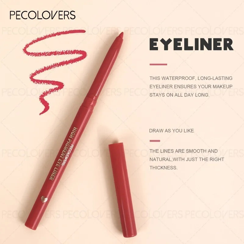 PECOLOVERS Waterproof Colorful Gel Eyeliner Pen | Multi-Color Gel Eyeliner Pen QXL