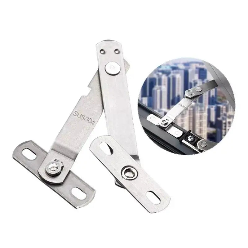 2-Pack Stainless Steel Window Limiter & Wind Brace Hook Window Safety Limiter QXL