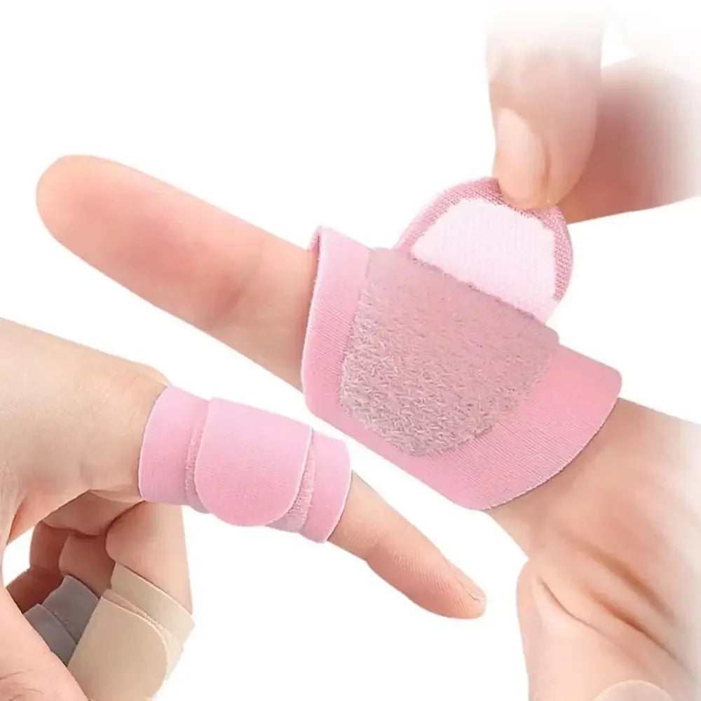 6-Pack Elastic Finger Guard Sleeve & Adjustable Splint Brace Finger Support Brace QXL