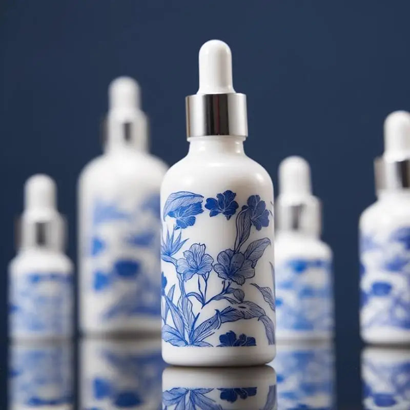 Ceramic Blue & White Porcelain Essential Oil Dropper Bottles Essential Oil Dropper Bottle QXL
