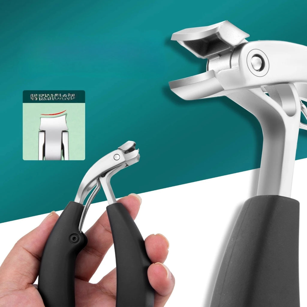 Anti-Splash Angled Nail Clipper | Thick Toenail Trimmer Nail Clipper QXL