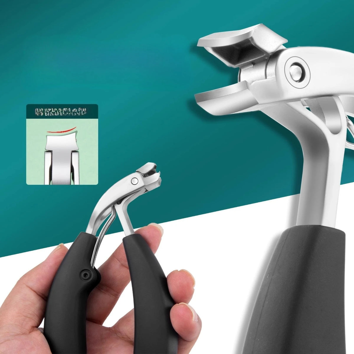 Anti-Splash Angled Nail Clipper | Thick Toenail Trimmer Nail Clipper QXL
