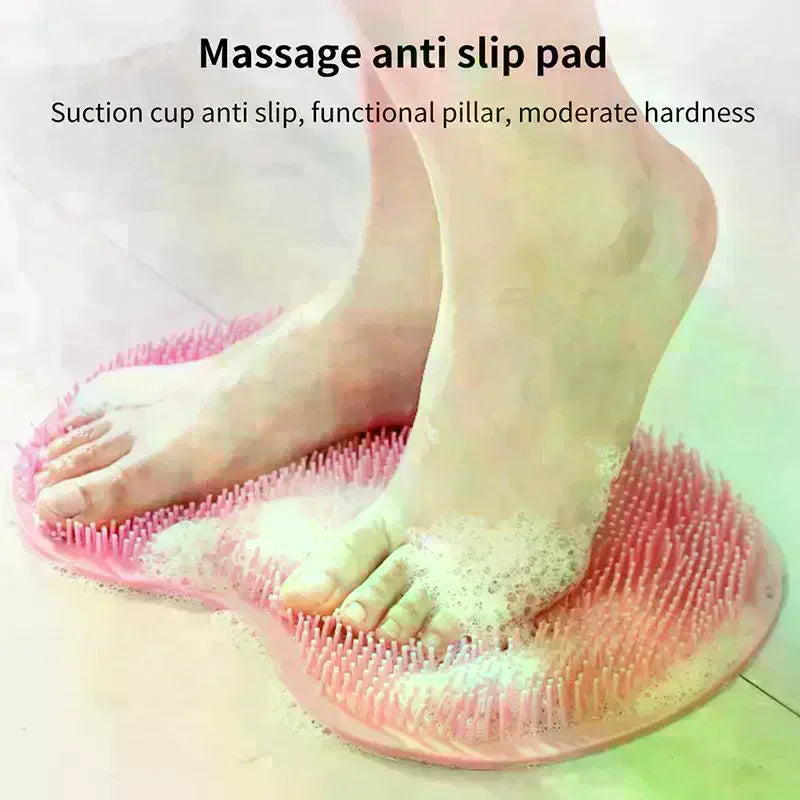 Shower Foot Scrubber Mat | Exfoliating Massage Pad & Suction Cup Foot Scrubber Mat QXL