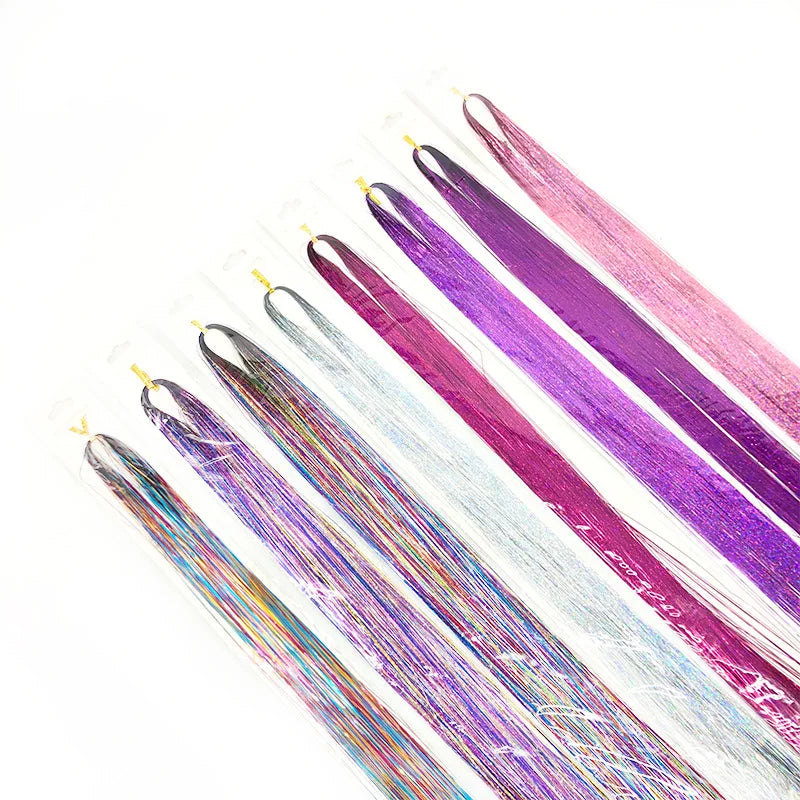 Rainbow Hair Tinsel Kit – Glitter Sparkle Braid Extensions Hair Tinsel Extensions QXL