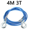 Car Towing Rope 3–7 Ton Steel Wire with Safety Hooks Car Towing Rope QXL 4 meters and 3 tons