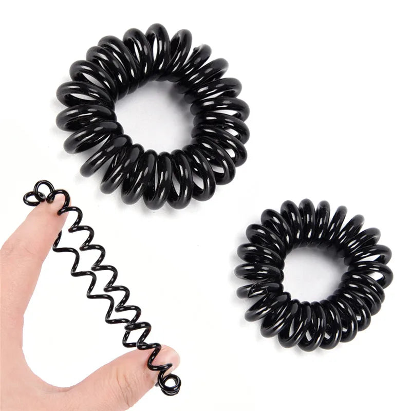 10-Pack Telephone Wire Cord Scrunchies | Elastic Hair Ties Hair Ties Scrunchies QXL
