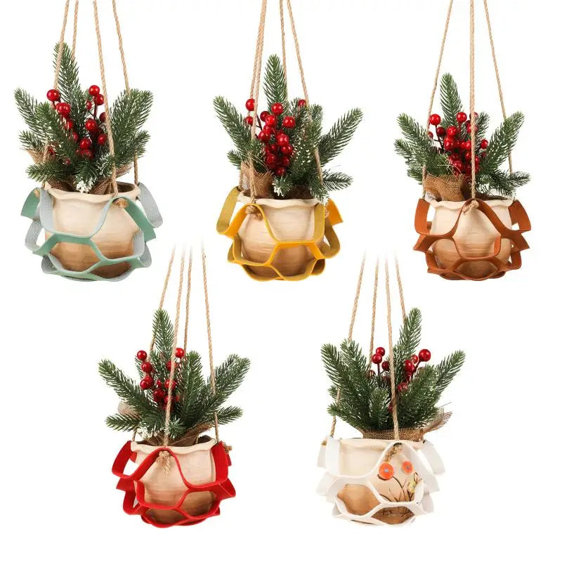 Multi-Level PU Leather Plant Tray | Indoor & Outdoor Décor Plant Display Tray QXL