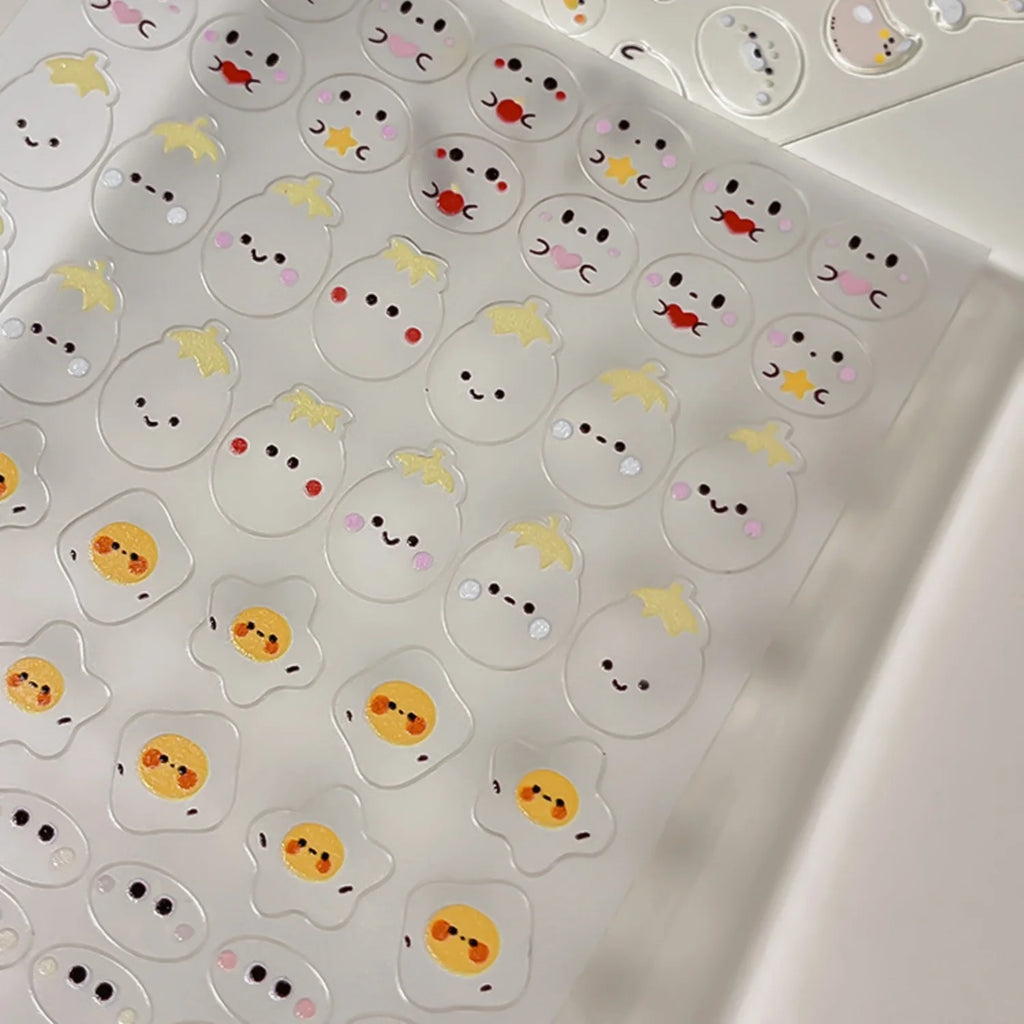 5D Cartoon Nail Stickers – Cute Bear Chick Seal Animal Decals Nail Art Stickers QXL