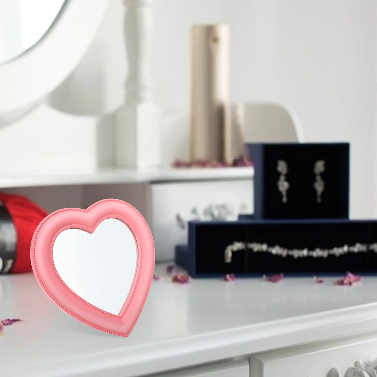 Heart Shape Makeup Mirror | Desktop & Wall-Mounted Vanity Vanity Makeup Mirror QXL