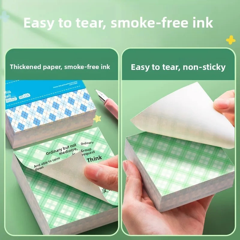 Colorful Gridded Memo Pads – Adhesive-Free Note Sheets Gridded Memo Pad QXL
