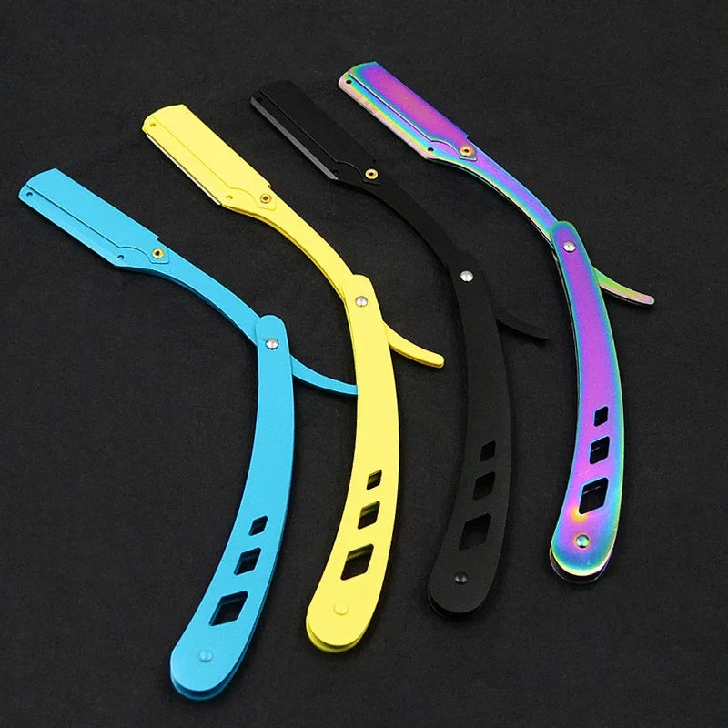 Antique Black Folding Straight Razor Handle | Barber Shaving Tool Folding Straight Razor QXL