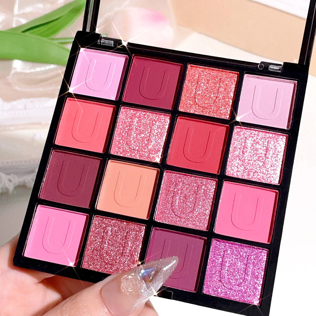 16-Color Eyeshadow Palette | Glitter, Shimmer & Matte Eyeshadow Palette QXL