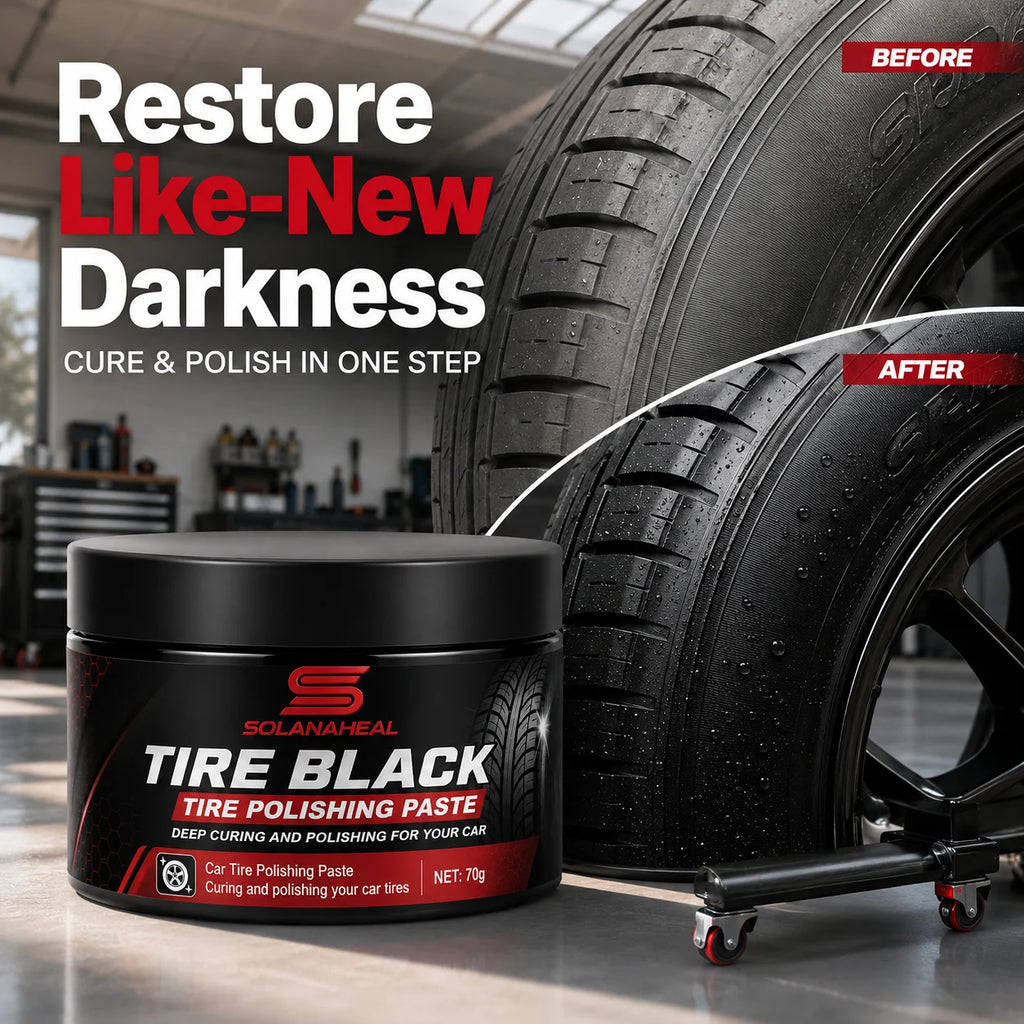 Tire Blackening Polishing Paste | UV Shield & Restore Tire Polishing Paste QXL