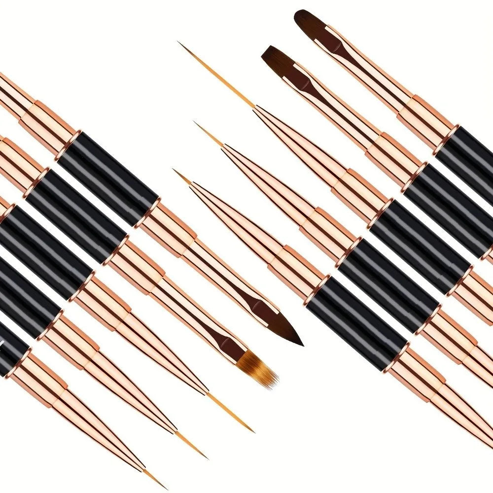 5-Piece Nail Art Brush Set | Liner, Detail & 3D Design Pens Nail Art Brush Set QXL