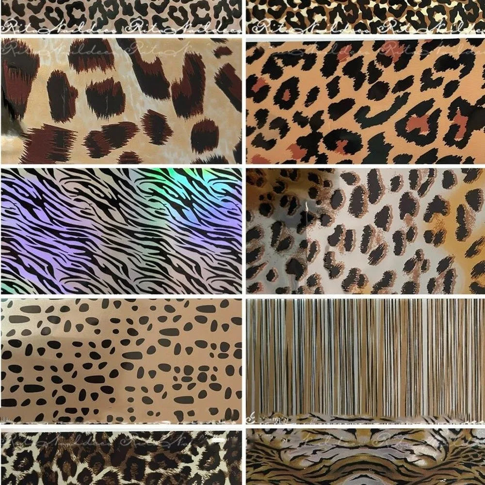 Nail Foil Stickers – Lace, Leopard & Sequin Designs Nail Foil Stickers QXL