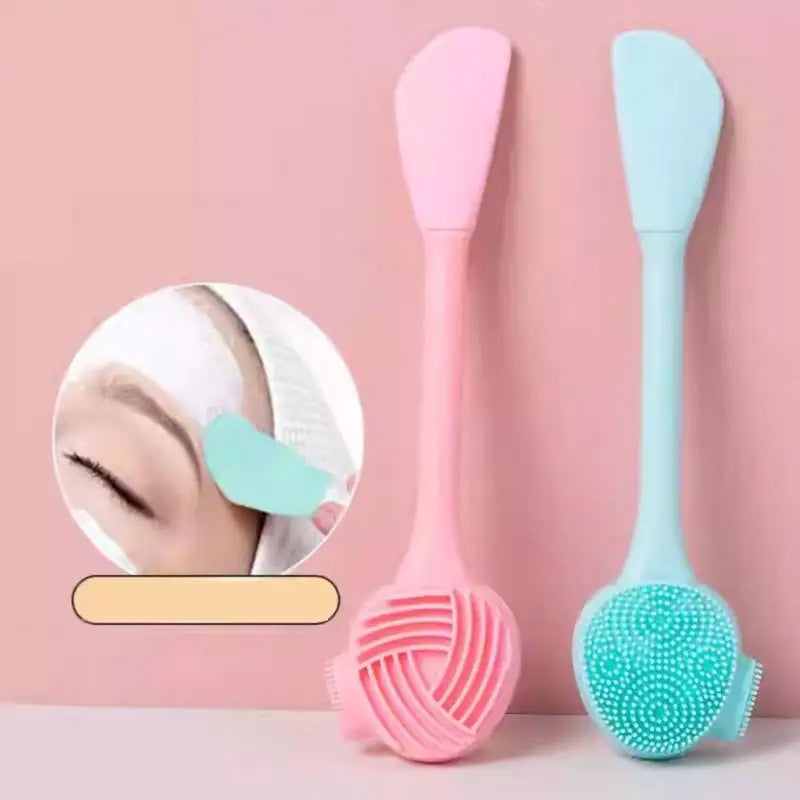 2-in-1 Silicone Facial Cleansing Brush & Mask Spatula Facial Cleansing Brush QXL