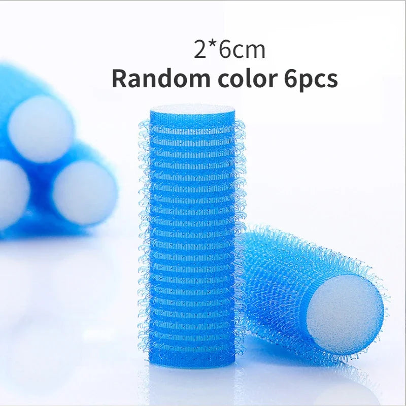 Heatless Hair Curlers Rollers Set | Self-Grip No-Heat Styling Heatless Hair Curlers QXL 2cm 6pcs Random