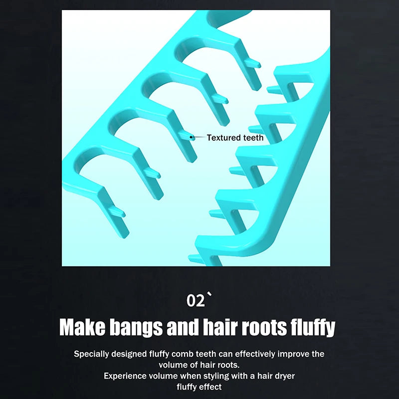 TEROKK Wide-Tooth Volumizing Texture Styling Comb Hair Styling Comb QXL