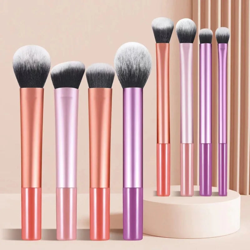8-Piece Professional Makeup Brush Set | Synthetic Fiber Kit Makeup Brush Set QXL