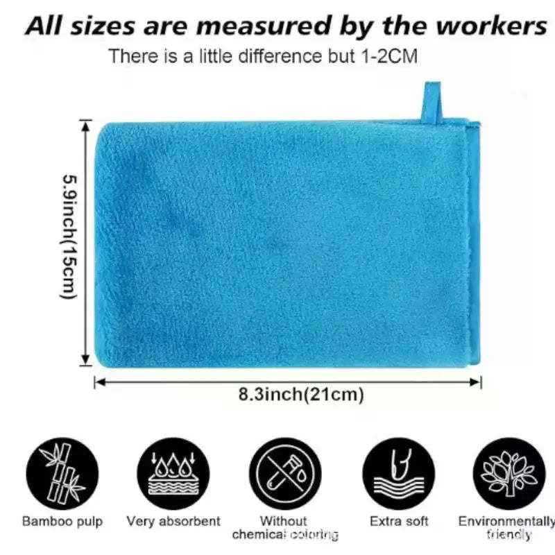 Reusable Microfiber Makeup Remover Glove – Facial Cleanser Makeup Remover Glove QXL