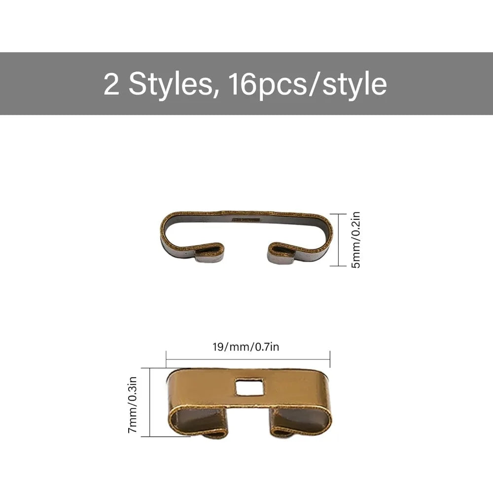 32-Pc Rectangle Bolo Tie Slide Clasps | DIY Antique Bronze Bolo Tie Findings QXL