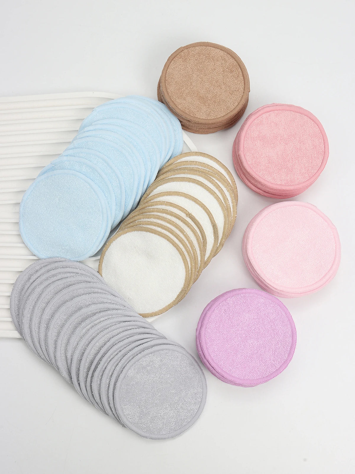 Bamboo Fiber Makeup Remover Pads – Reusable 6/12/24 Pack Makeup Remover Pads QXL