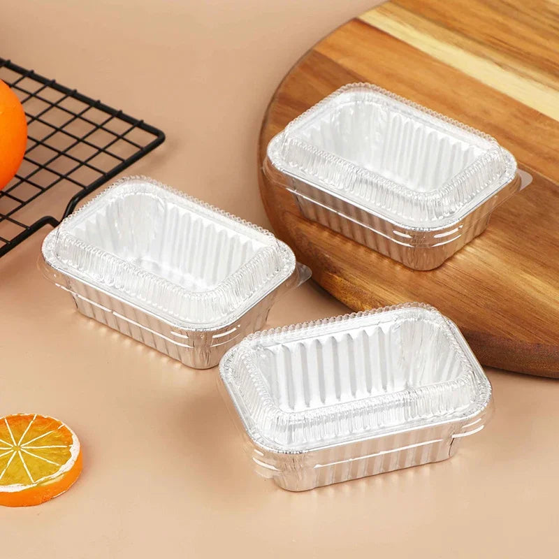 10-Pack Disposable Aluminum Foil Baking Pans with Lids Disposable Baking Pans QXL